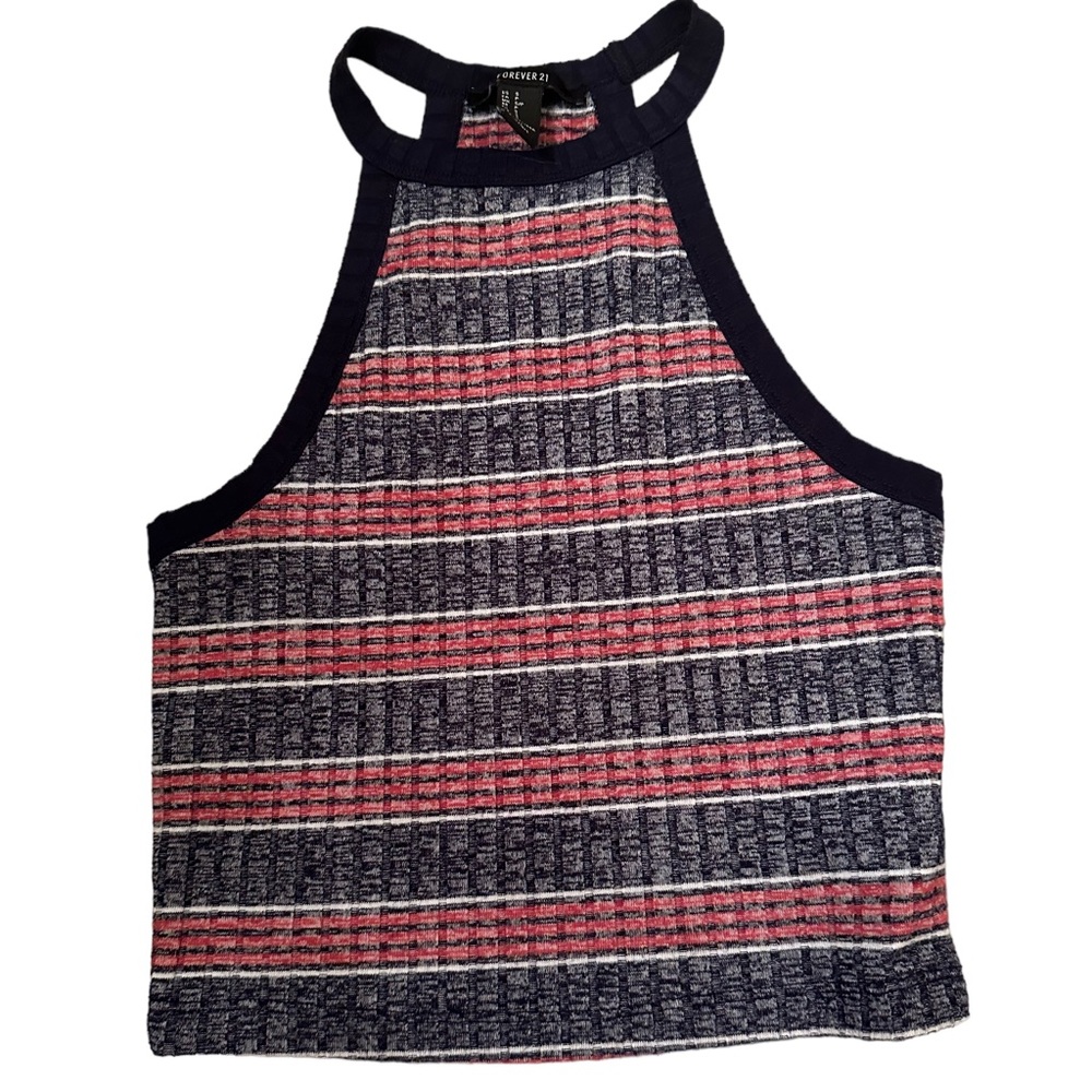 Forever 21 multi-color striped crop tank -